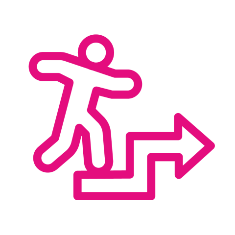 Leren en ontwikkelen roze